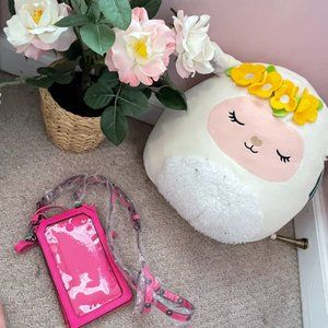 Aimee Kestenberg Leather phone crossbody bag wallet hot pink one size purse